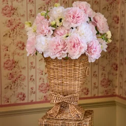 Vases | Vases & Planters<Mrs. Alice Liliana Bow Scalloped Rattan Urn