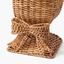 Vases | Vases & Planters<Mrs. Alice Liliana Bow Scalloped Rattan Urn