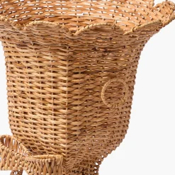 Vases | Vases & Planters<Mrs. Alice Liliana Bow Scalloped Rattan Urn