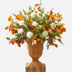 Vases | Vases & Planters<Mrs. Alice Liliana Scalloped Rattan Urn