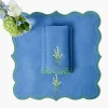 Summer Table Linen | Napkins<Mrs. Alice Lily of the Valley Blue Linen Napkins (Set of 4)