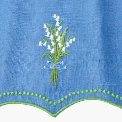 Summer Table Linen | Napkins<Mrs. Alice Lily of the Valley Blue Linen Napkins (Set of 4)