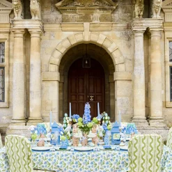 Summer Table Linen | Napkins<Mrs. Alice Lily of the Valley Blue Linen Napkins (Set of 4)