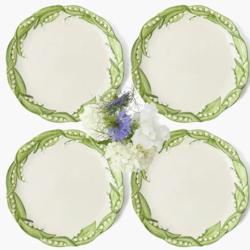 Summer Crockery | Dinner Plates<Mrs. Alice Lily of the Valley Dinner Plates (Set of 4)