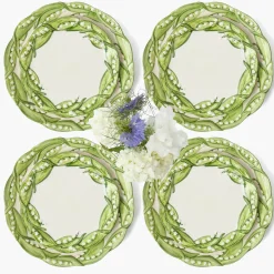 Summer Crockery | Crockery Sets<Mrs. Alice Lily of the Valley Dinner & Starter Plates (Set of 4)