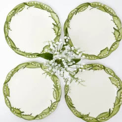 Summer Crockery | Dinner Plates<Mrs. Alice Lily of the Valley Dinner Plates (Set of 4)
