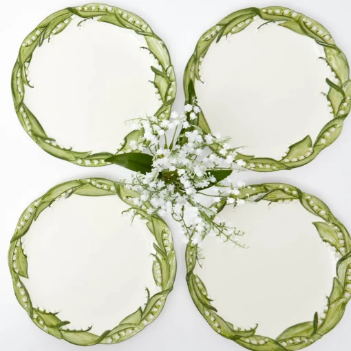 Summer Crockery | Dinner Plates<Mrs. Alice Lily of the Valley Dinner Plates (Set of 4)