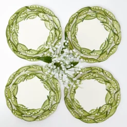 Summer Crockery | Crockery Sets<Mrs. Alice Lily of the Valley Dinner & Starter Plates (Set of 4)