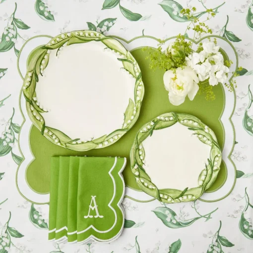 Summer Crockery | Crockery Sets<Mrs. Alice Lily of the Valley Dinner & Starter Plates (Set of 4)