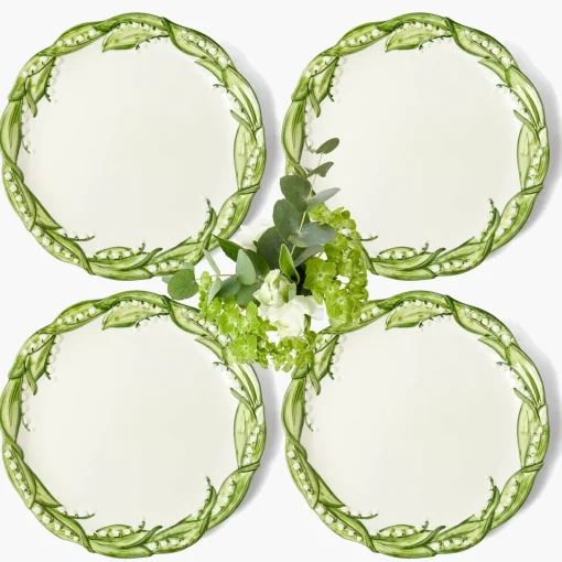 Summer Crockery | Dinner Plates<Mrs. Alice Lily of the Valley Dinner Plates (Set of 4)