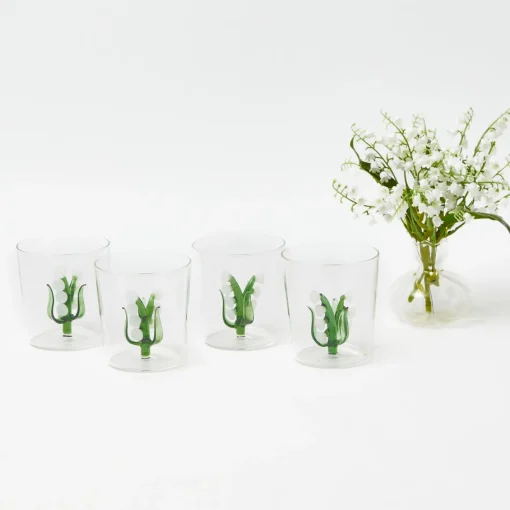 Glasses | For Her<Mrs. Alice Lily of the Valley Glasses (Set of 4)