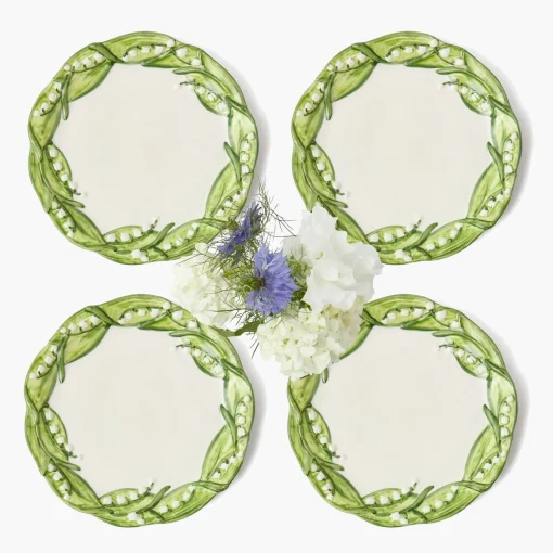 Summer Crockery | Starter Plates<Mrs. Alice Lily of the Valley Starter Plates (Set of 4)