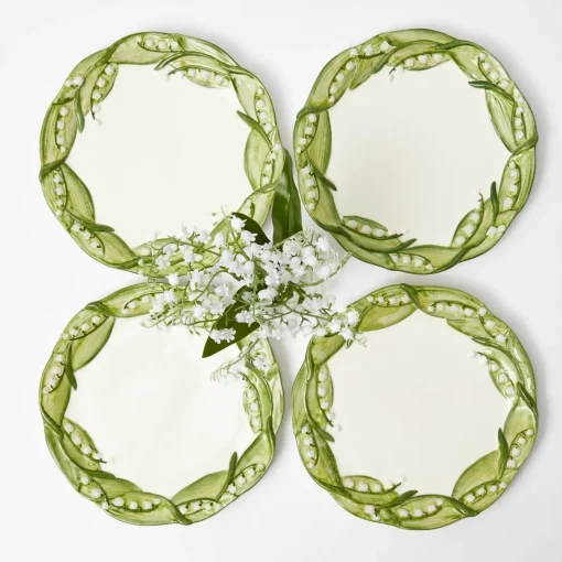 Summer Crockery | Starter Plates<Mrs. Alice Lily of the Valley Starter Plates (Set of 4)