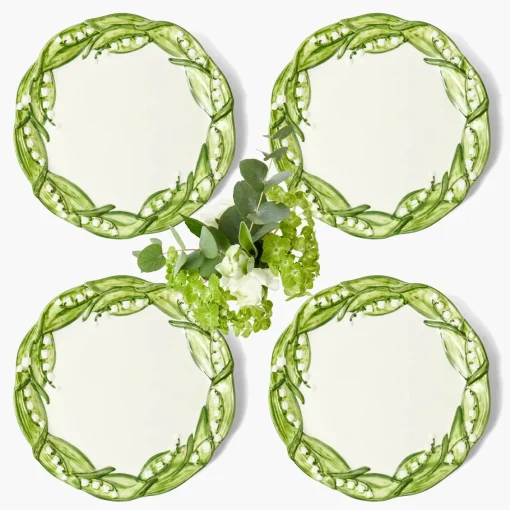 Summer Crockery | Starter Plates<Mrs. Alice Lily of the Valley Starter Plates (Set of 4)