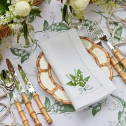 Napkins<Mrs. Alice Lily of the Valley White Linen Napkins (Set of 4)