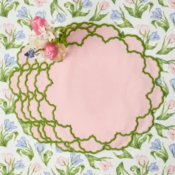 Placemats | For Her<Mrs. Alice Lily Pink & Green Placemats (Set of 4)
