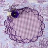 Placemats<Mrs. Alice Lily Purple Gingham Placemats (Set of 4)
