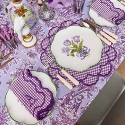 Placemats<Mrs. Alice Lily Purple Gingham Placemats (Set of 4)