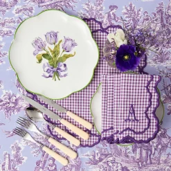 Placemats<Mrs. Alice Lily Purple Gingham Placemats (Set of 4)