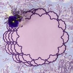 Placemats<Mrs. Alice Lily Purple Placemats (Set of 4)