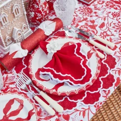 Napkins | Mrs. Alice Monogram<Mrs. Alice Lily Red & White Napkins (Set of 4)