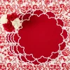 Placemats<Mrs. Alice Lily Red & White Placemats (Set of 4)