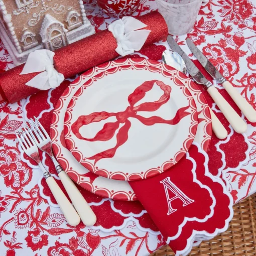 Table Linen Sets | Mrs. Alice Monogram<Mrs. Alice Lily Red & White Placemats & Napkins (Set of 4)