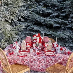 Placemats<Mrs. Alice Lily Red & White Placemats (Set of 4)