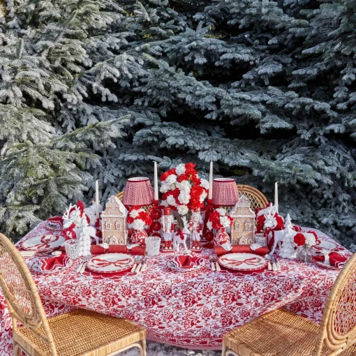 Placemats<Mrs. Alice Lily Red & White Placemats (Set of 4)