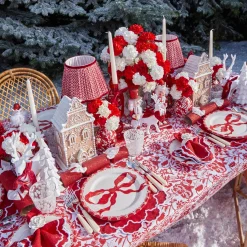Table Linen Sets | Mrs. Alice Monogram<Mrs. Alice Lily Red & White Placemats & Napkins (Set of 4)