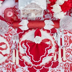 Table Linen Sets | Mrs. Alice Monogram<Mrs. Alice Lily Red & White Placemats & Napkins (Set of 4)