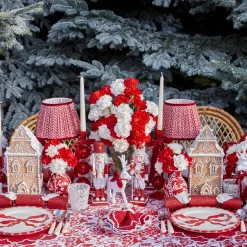 Placemats<Mrs. Alice Lily Red & White Placemats (Set of 4)
