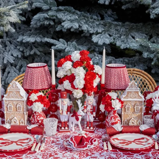 Placemats<Mrs. Alice Lily Red & White Placemats (Set of 4)