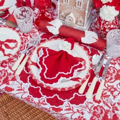 Table Linen Sets | Mrs. Alice Monogram<Mrs. Alice Lily Red & White Placemats & Napkins (Set of 4)