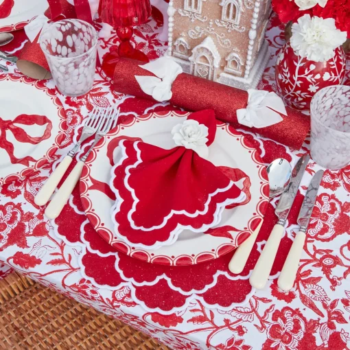 Table Linen Sets | Mrs. Alice Monogram<Mrs. Alice Lily Red & White Placemats & Napkins (Set of 4)