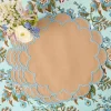 Summer Table Linen | Placemats<Mrs. Alice Lily Sand & Blue Placemats (Set of 4)