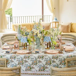 Summer Table Linen | Placemats<Mrs. Alice Lily Sand & Blue Placemats (Set of 4)