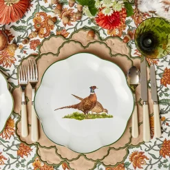 Placemats<Mrs. Alice Lily Sand & Green Placemats (Set of 4)