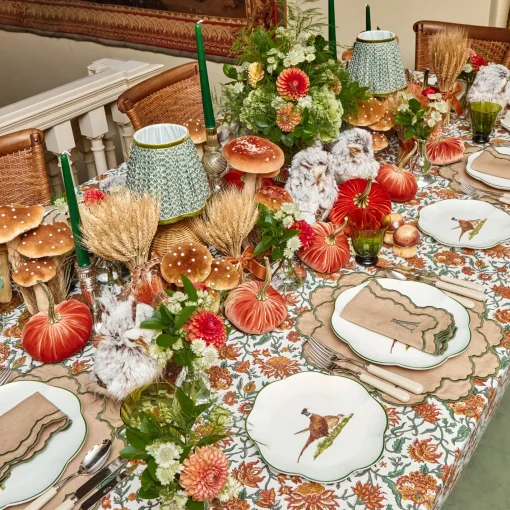 Placemats<Mrs. Alice Lily Sand & Green Placemats (Set of 4)