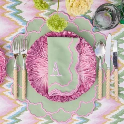 Summer Table Linen | Table Linen Sets<Mrs. Alice Lily Soft Green & Pink Placemats & Napkins (Set of 4)