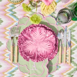 Summer Table Linen | Table Linen Sets<Mrs. Alice Lily Soft Green & Pink Placemats & Napkins (Set of 4)