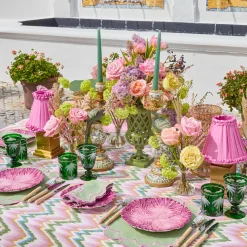 Summer Table Linen | Napkins<Mrs. Alice Lily Soft Green & Pink Napkins (Set of 4)