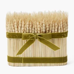 Autumn Decorations<Mrs. Alice Long Wheat Sheaf with Green Velvet Bow