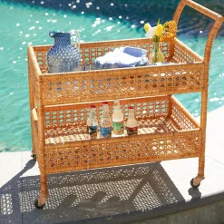 Furniture | Furniture<Mrs. Alice Lorenzo Rattan Bar Cart