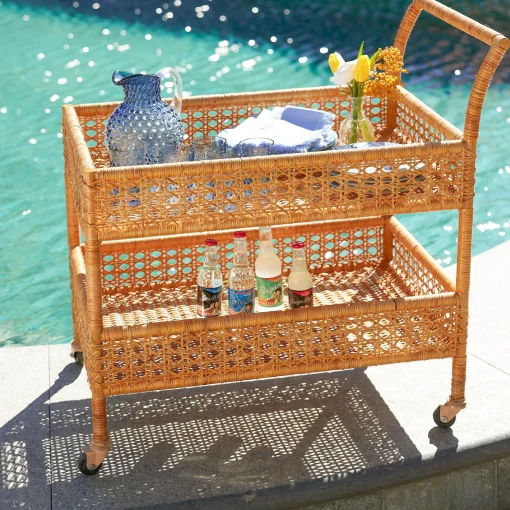 Furniture | Furniture<Mrs. Alice Lorenzo Rattan Bar Cart