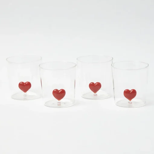 Glasses | For Her<Mrs. Alice Love Heart Glasses (Set of 4)