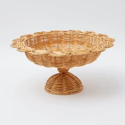 Year-round Decorations | Autumn Decorations<Mrs. Alice Luciana Rattan Scalloped Bowl