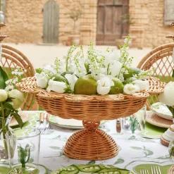 Year-round Decorations | Autumn Decorations<Mrs. Alice Luciana Rattan Scalloped Bowl