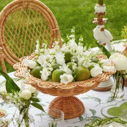 Year-round Decorations | Autumn Decorations<Mrs. Alice Luciana Rattan Scalloped Bowl