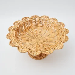 Year-round Decorations | Autumn Decorations<Mrs. Alice Luciana Rattan Scalloped Bowl